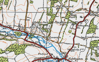 Old map of Leverton in 1919