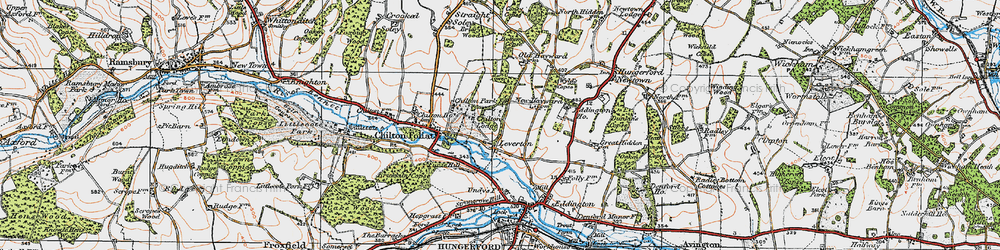 Old map of Chilton in 1919