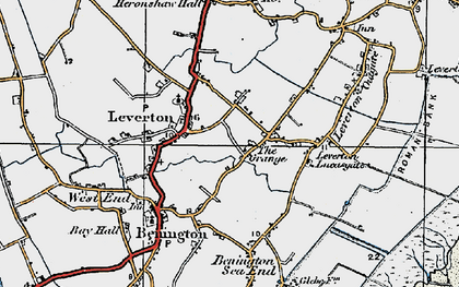 Old map of Leverton Highgate in 1922