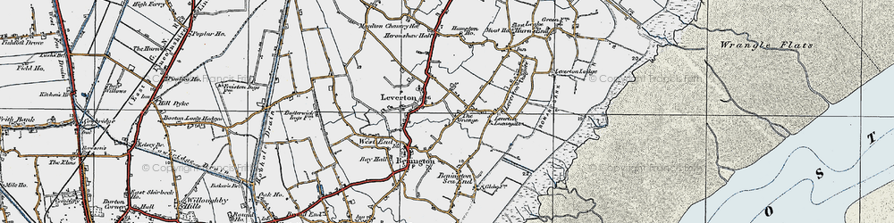 Old map of Leverton Highgate in 1922