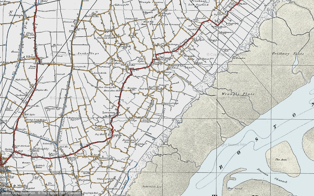 Old Map of Leverton Outgate, 1922 in 1922
