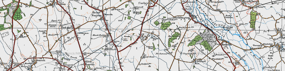 Old map of Lew Gorse in 1919