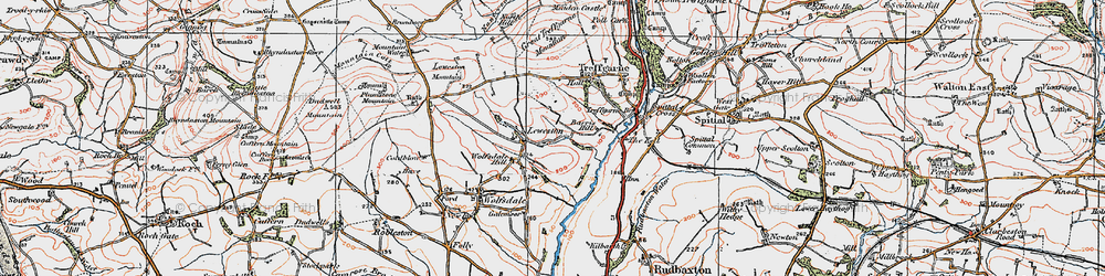 Old map of Leweston in 1922