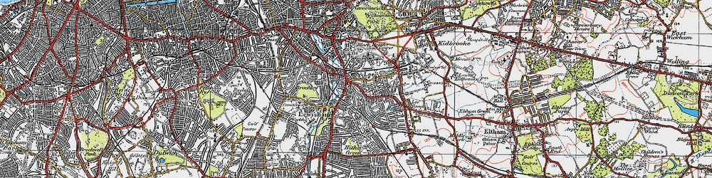 Old map of Lewisham in 1920