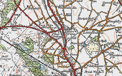 Old map of Ley Hill in 1921