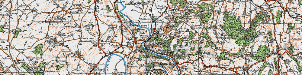Old map of Leys Hill in 1919