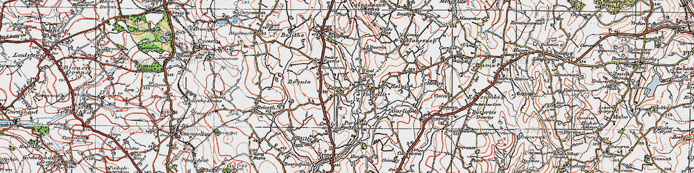 Old map of Lezerea in 1919