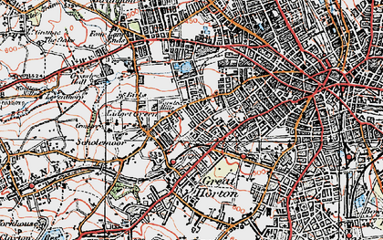 Old map of Lidget Green in 1925