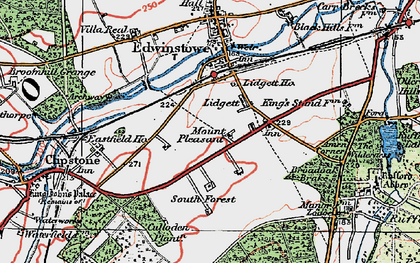 Old map of Lidgett in 1923