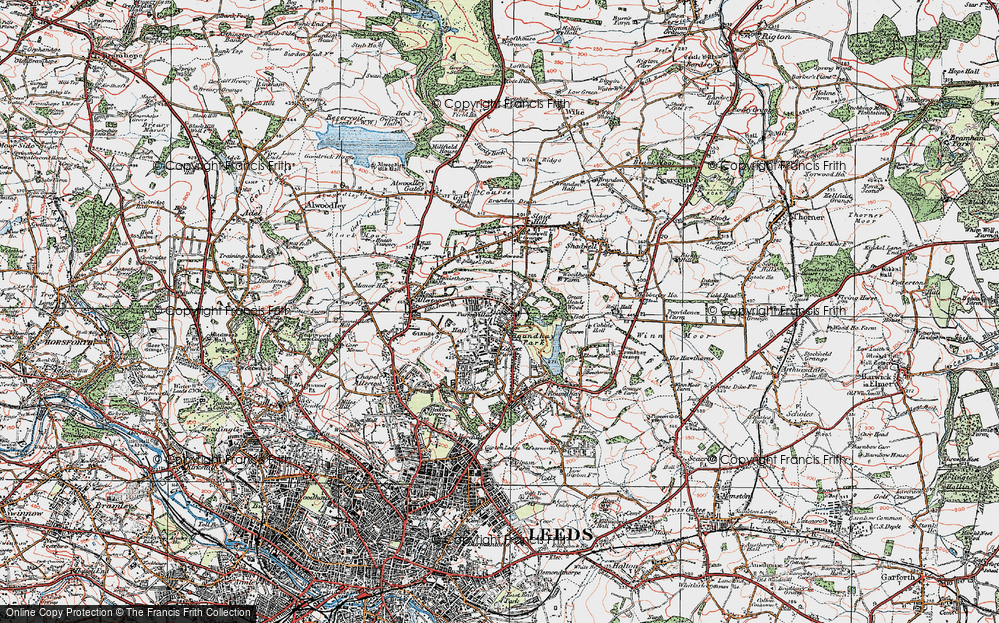 Old Map of Historic Map covering Blackwood in 1925