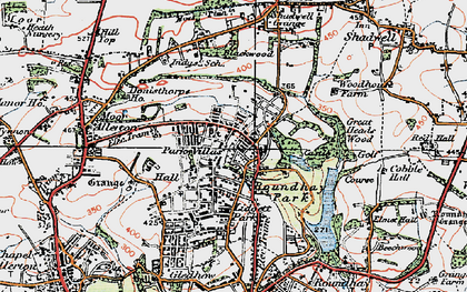 Old map of Roundhay Park in 1925