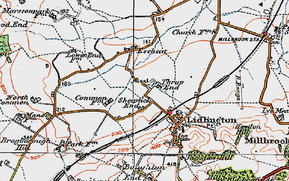 Old map of Lidlington in 1919