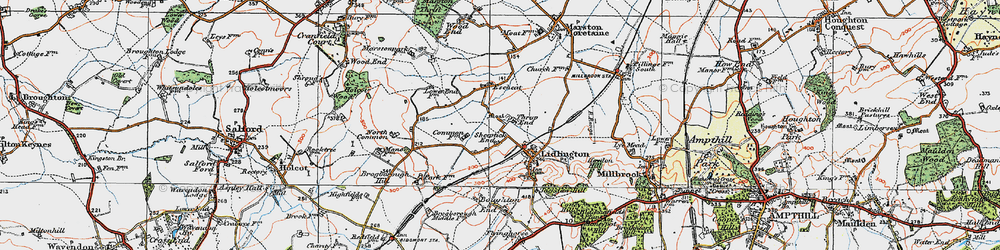 Old map of Lidlington in 1919