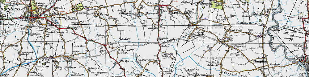Old map of Lidsey in 1920
