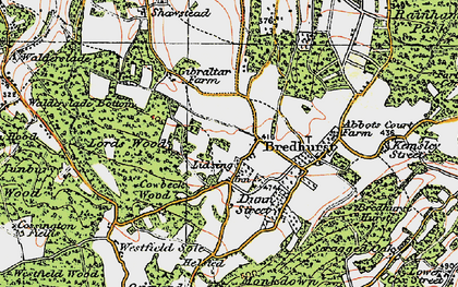 Old map of Lidsing in 1921