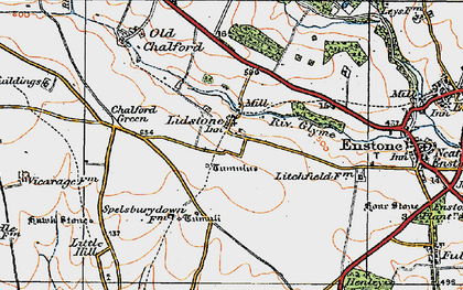 Old map of Lidstone in 1919