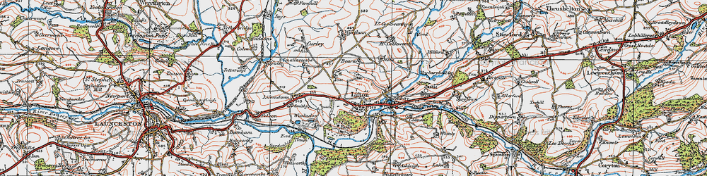Old map of Yeat in 1919