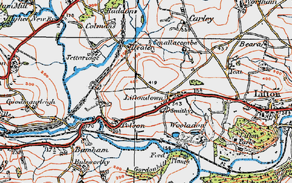 Old map of Liftondown in 1919