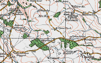 Old map of Lightwood in 1921