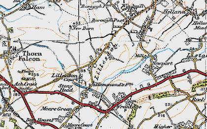 Old map of Lillesdon in 1919
