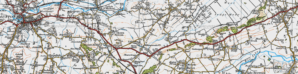 Old map of Lillesdon in 1919