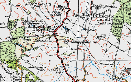 Old map of Lillingstone Dayrell in 1919
