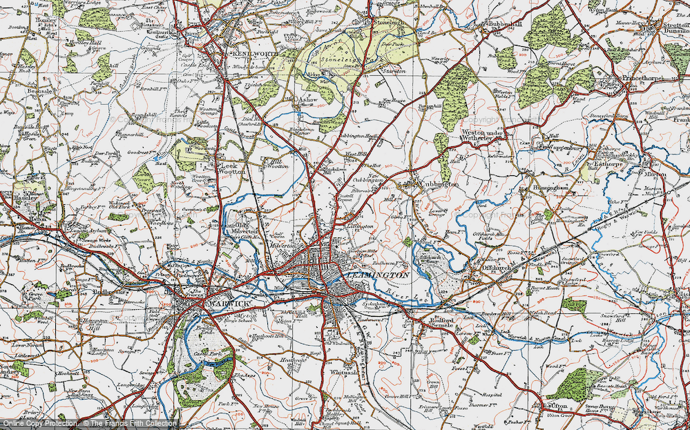 Old Map of Lillington, 1919 in 1919
