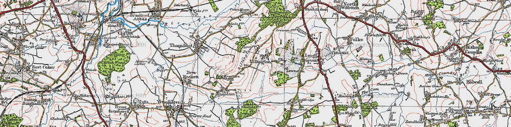 Old map of Lillington in 1919