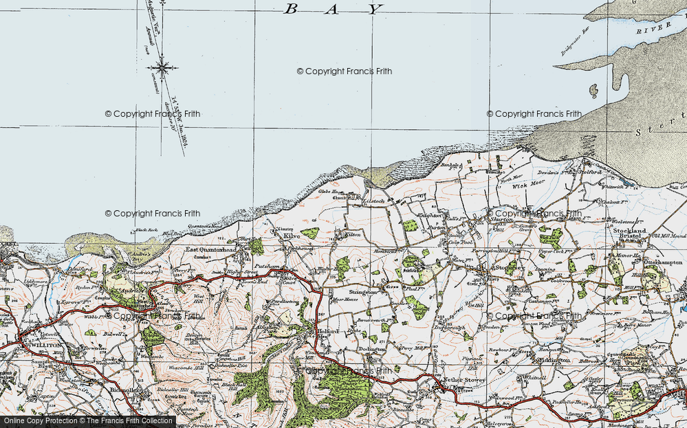 Old Map of Lilstock, 1919 in 1919