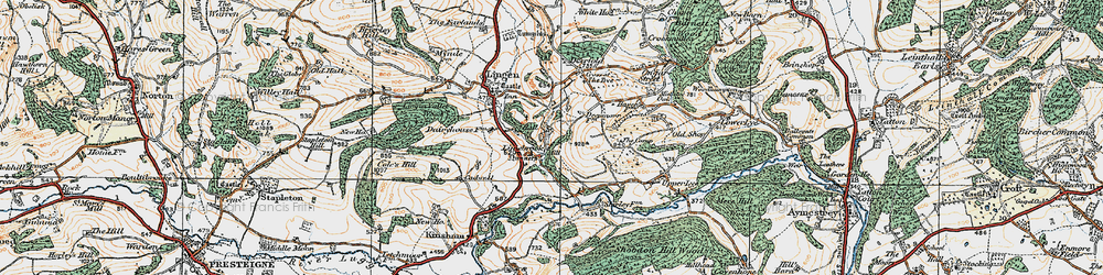 Old map of Limebrook in 1920
