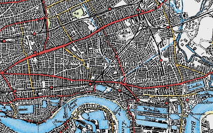 Old map of Limehouse in 1920