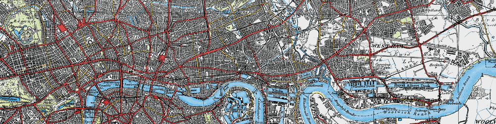 Old map of Limehouse in 1920