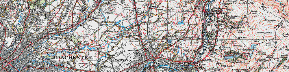 Old map of Limehurst in 1924