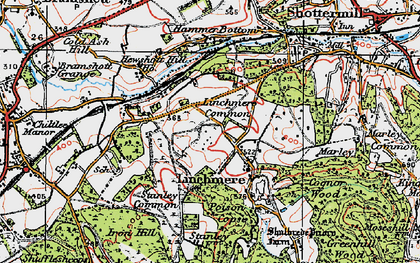 Old map of Linchmere Common in 1919