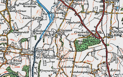 Old map of Lincomb in 1920