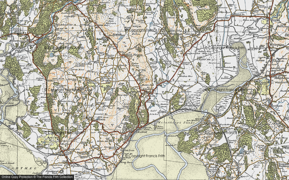 Old Map of Historic Map covering Brocka in 1925