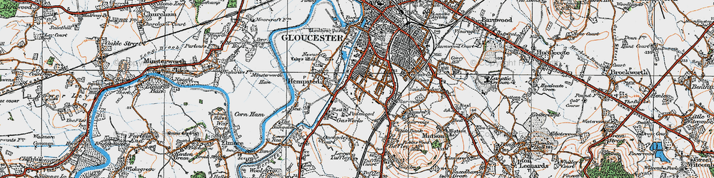 Old map of Linden in 1919