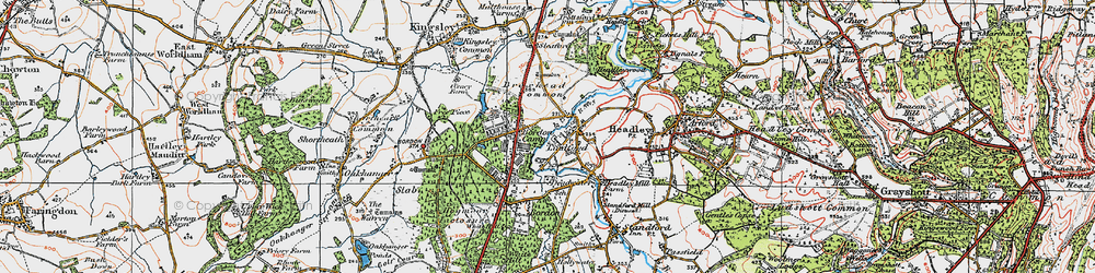 Old map of Lindford in 1919
