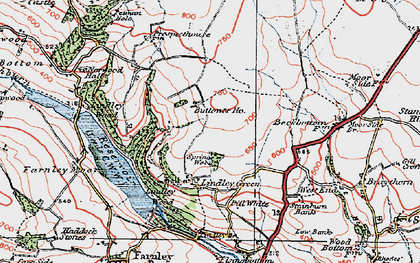 Old map of Buttoner Ho in 1925