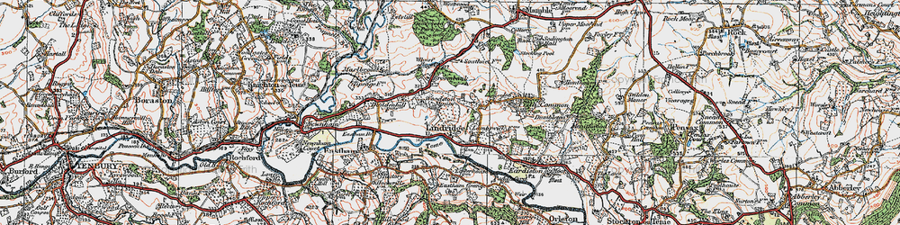 Old map of Woodston Manor in 1920
