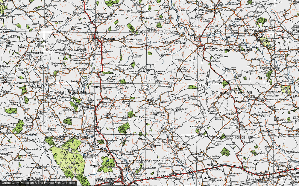 Old Map of Lindsell, 1919 in 1919