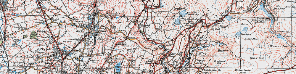Old map of Linfitts in 1924