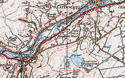 Old map of Lingards Wood in 1924