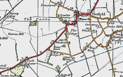 Old map of Lings, The in 1923
