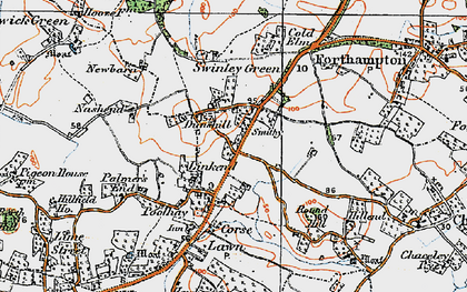 Old map of Linkend in 1919