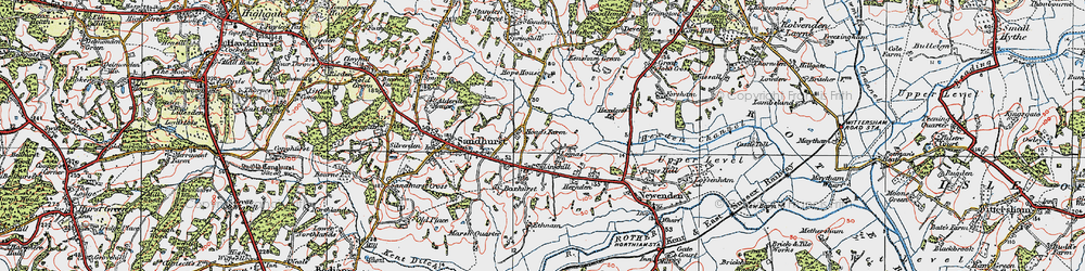 Old map of Linkhill in 1921