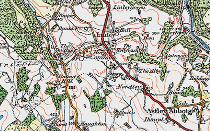 Old map of Linley Brook in 1921