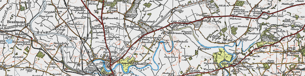 Old map of Linstock Ho in 1925