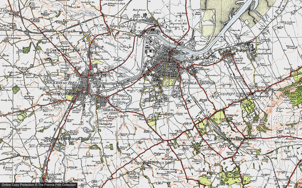 Old Map of Linthorpe, 1925 in 1925