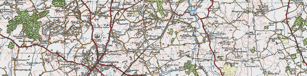 Old map of Linthurst in 1919